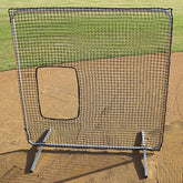 An image of a baseball screen with a baseball placed in the middle, emphasizing the sport's key element.